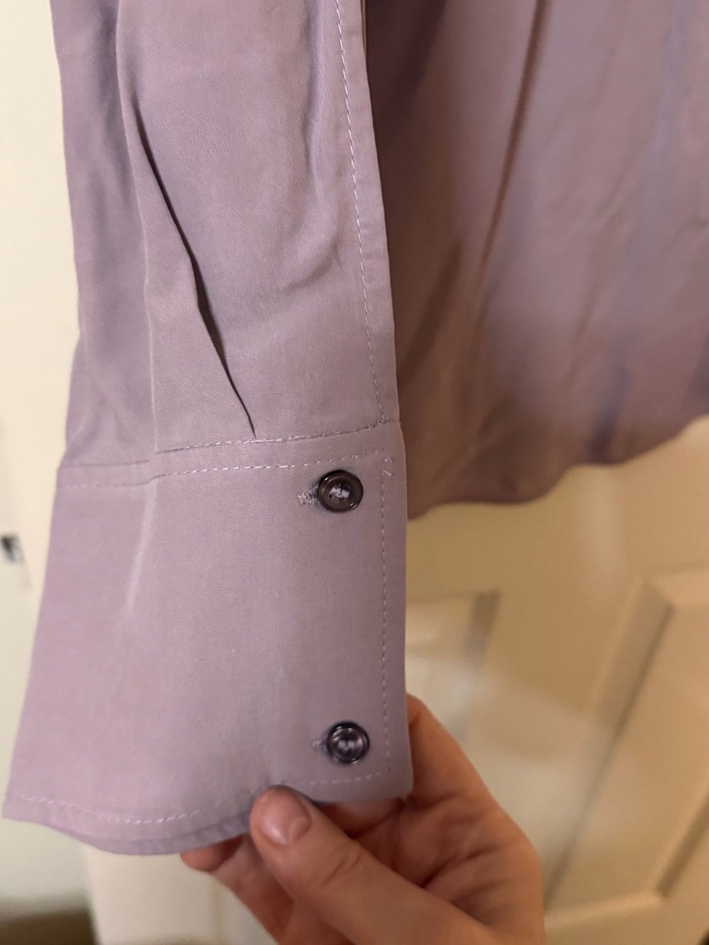 ZARA Mauve/Lavender Relaxed Button-Down Shirt – Size Medium - Picture 8 of 9